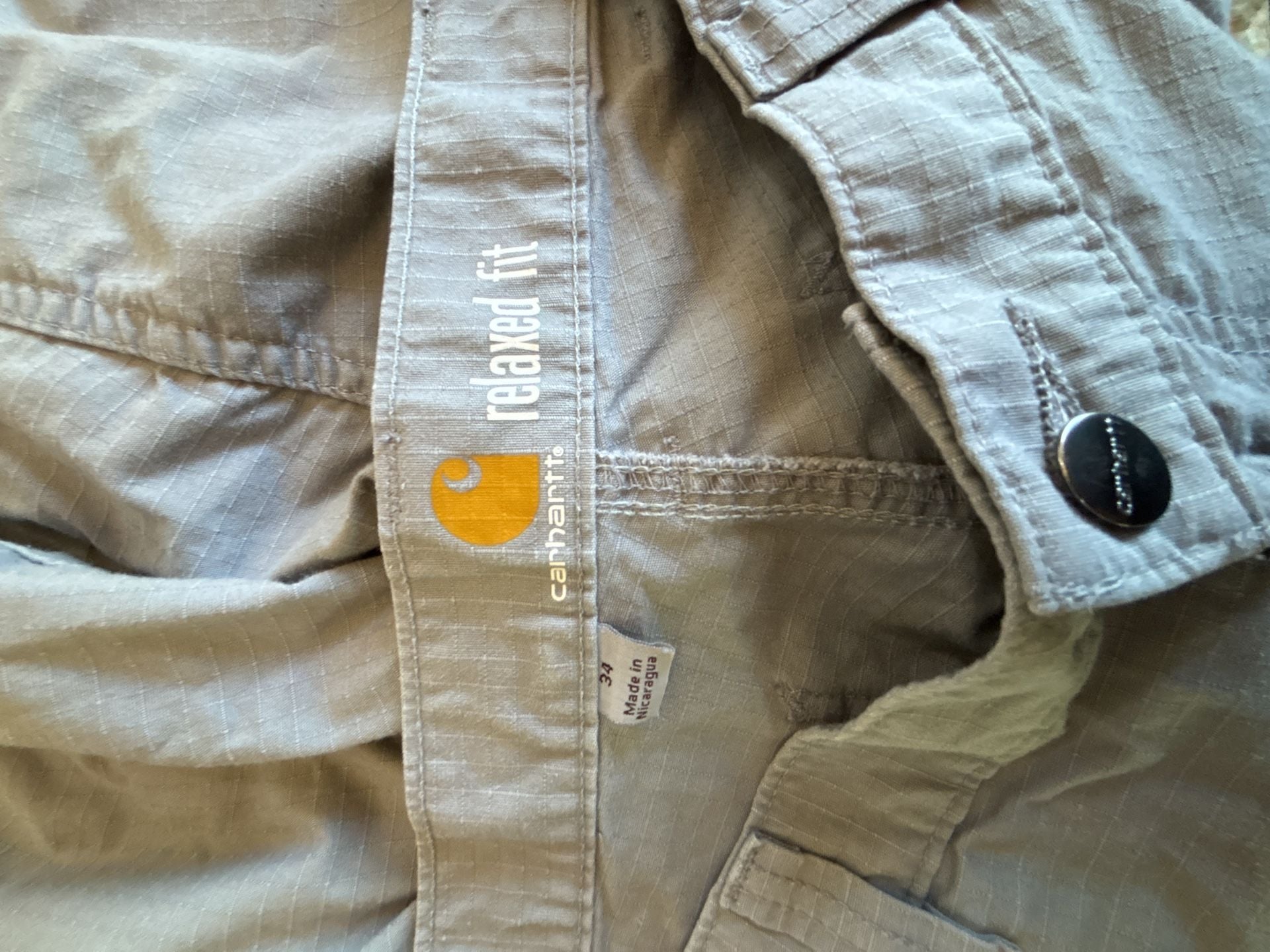 Carhartt Relaxed Fit Ripstop Cargo Shorts Gray Size 34 7