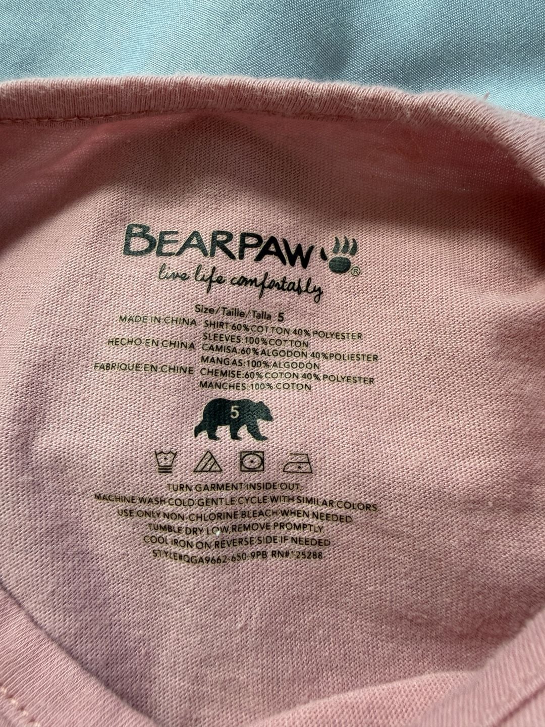 Bearpaw Girls Pink Eyelet Puff Sleeve T-Shirt and Black Leggings Outfit Set 4