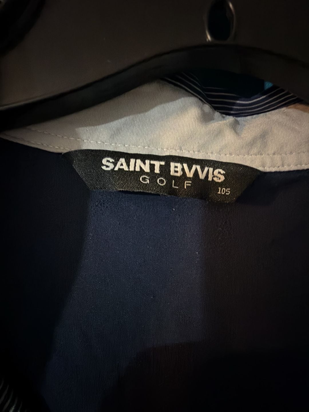 Saint Bvvis Golf Polo Shirt Blue Colorblock Striped Short Sleeve 3
