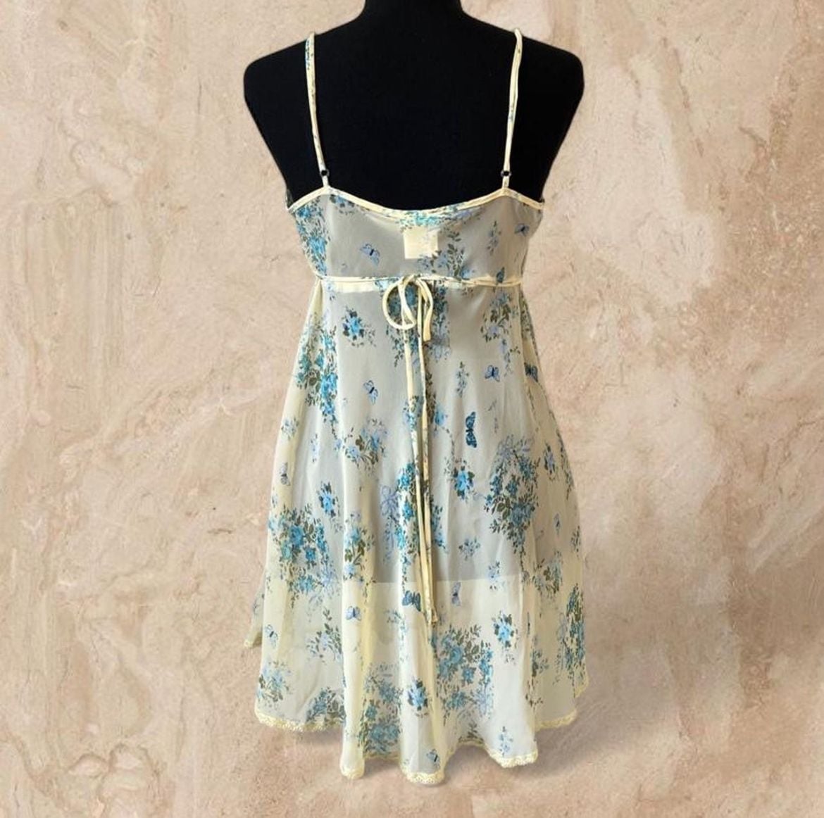 Vintage Y2K Secret Treasures Satin Butterfly 2-Piece Robe & Slip Set 8