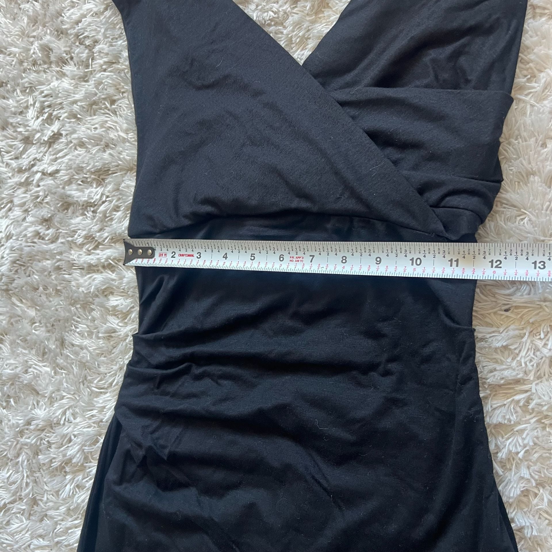 Diane von Furstenberg Parker Jersey V-Neck Ruched Mini Dress Small 11