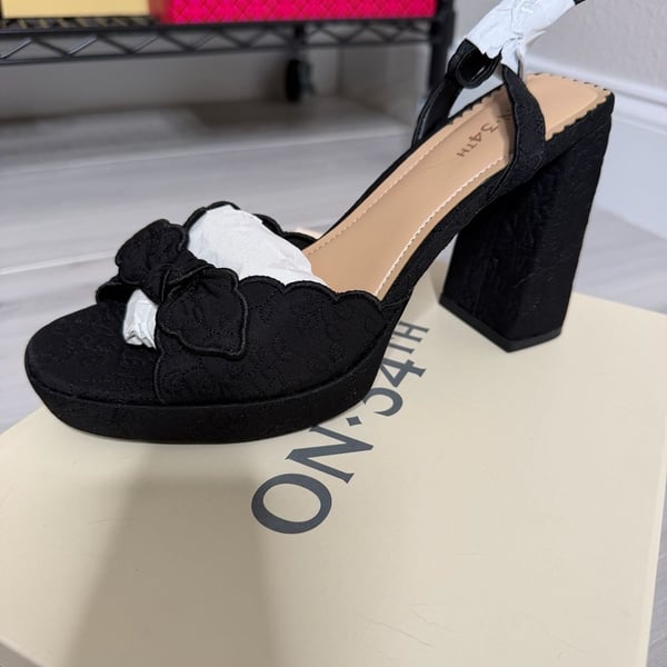 On 34th StanciaaF Platform Dress Sandals Black Women’s Size 8.5M Retail $89.50