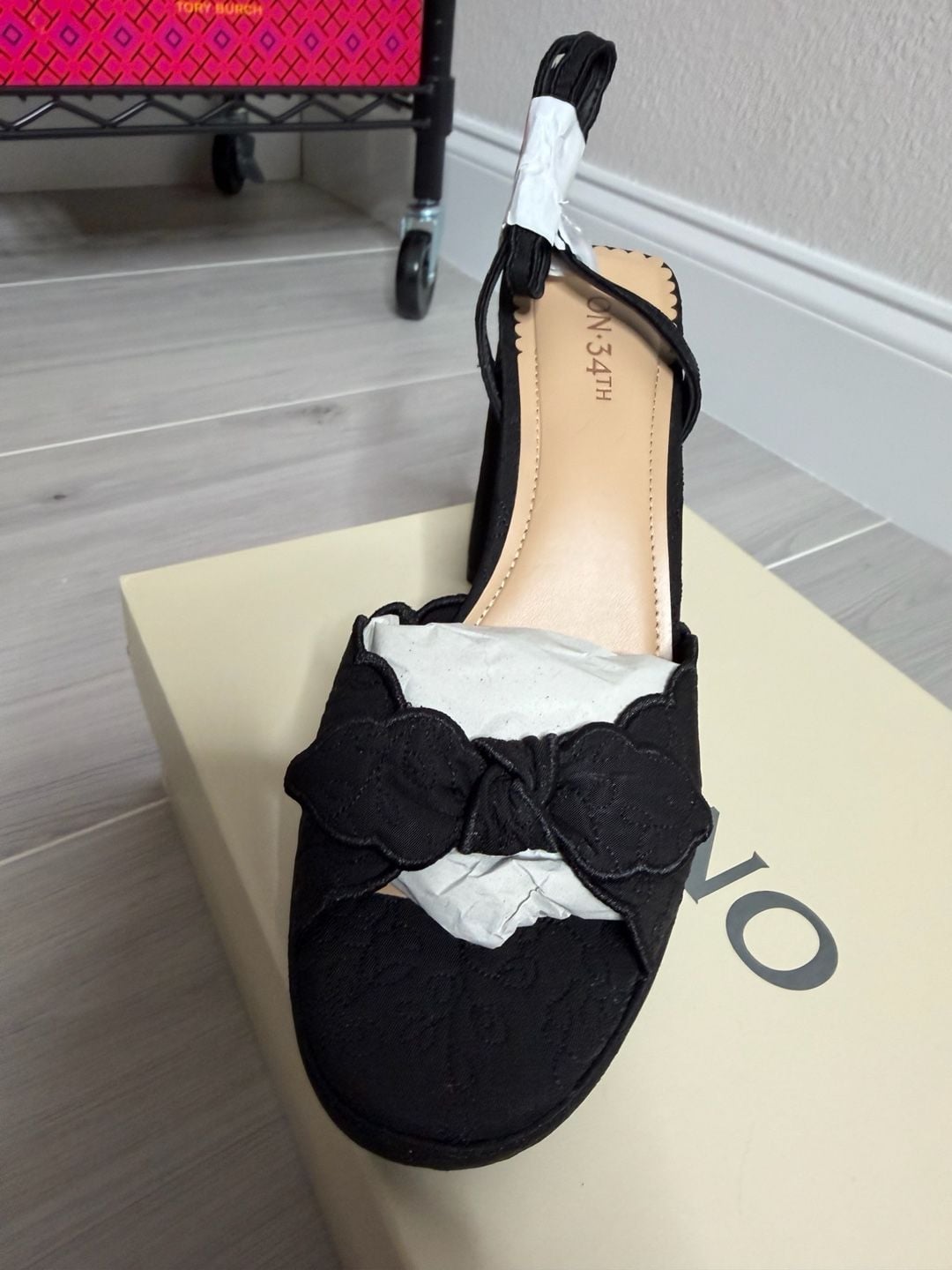 On 34th StanciaaF Platform Dress Sandals Black Women’s Size 8.5M Retail $89.50 4