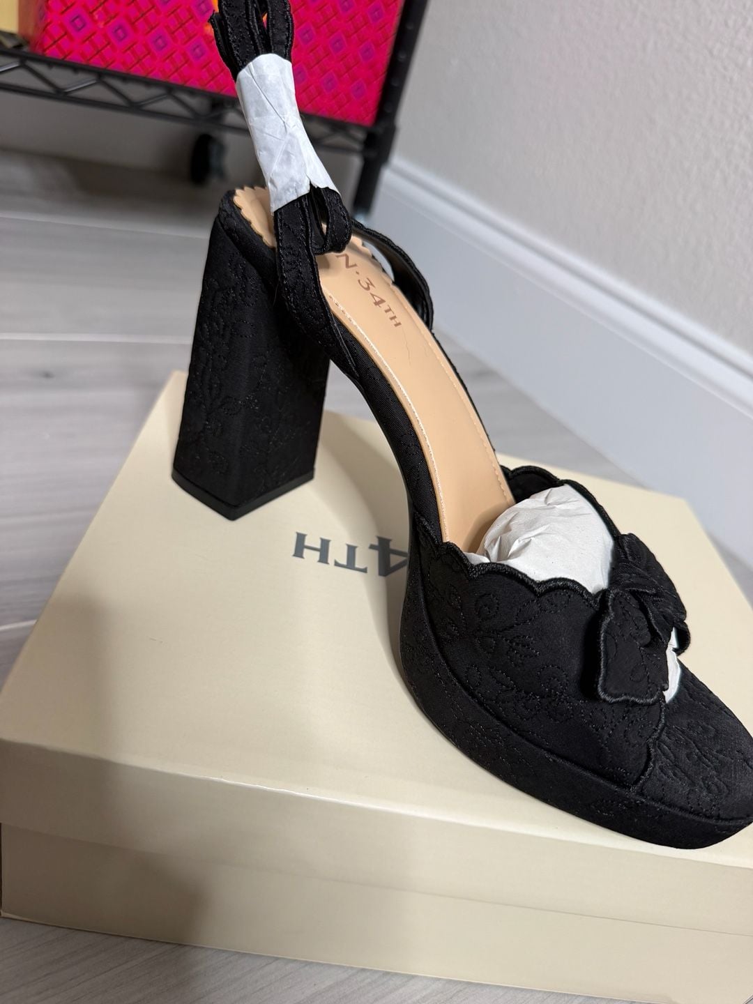 On 34th StanciaaF Platform Dress Sandals Black Women’s Size 8.5M Retail $89.50 6