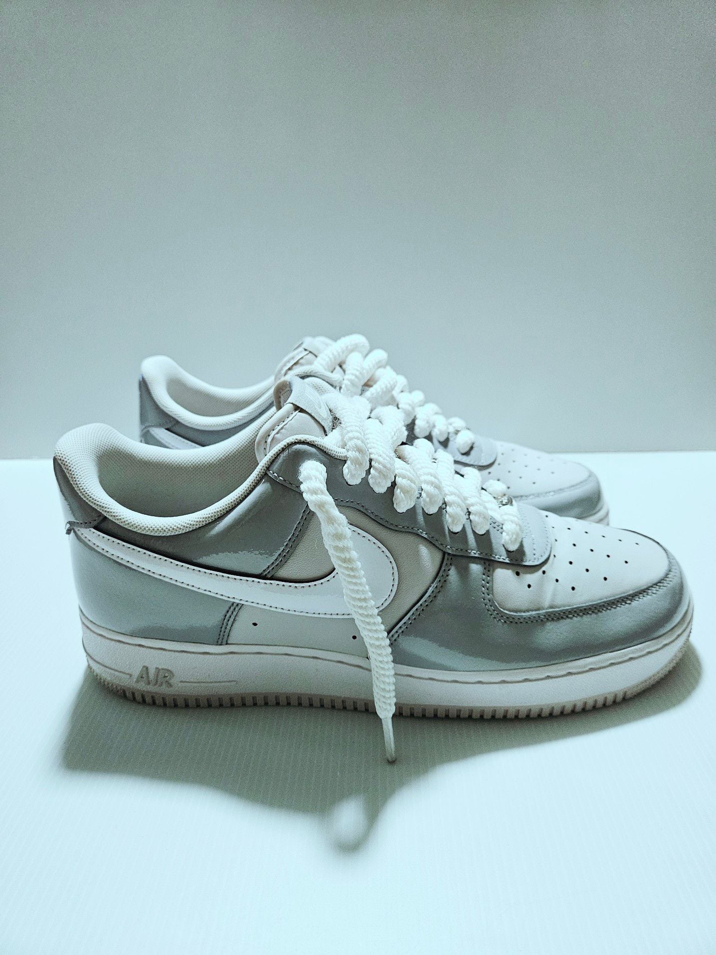 Nike Air Force 1 '07 LV8 Sz 12 Wolf Grey/White/Vast Grey Men Sneakers HV9405-001 8