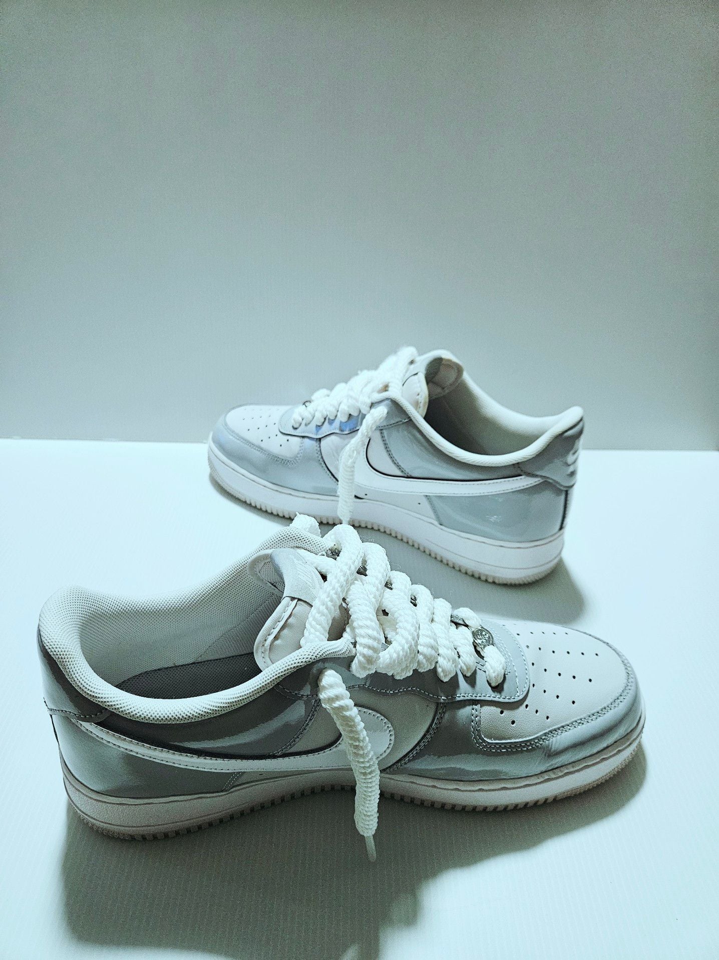 Nike Air Force 1 '07 LV8 Sz 12 Wolf Grey/White/Vast Grey Men Sneakers HV9405-001 12