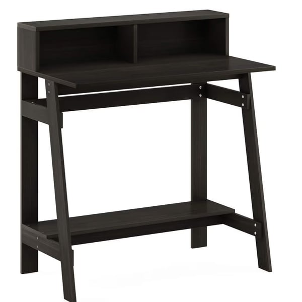 Brand New in box A Frame Computer Desk, Dark Walnut Riser Foot Rest Bottom Shelf