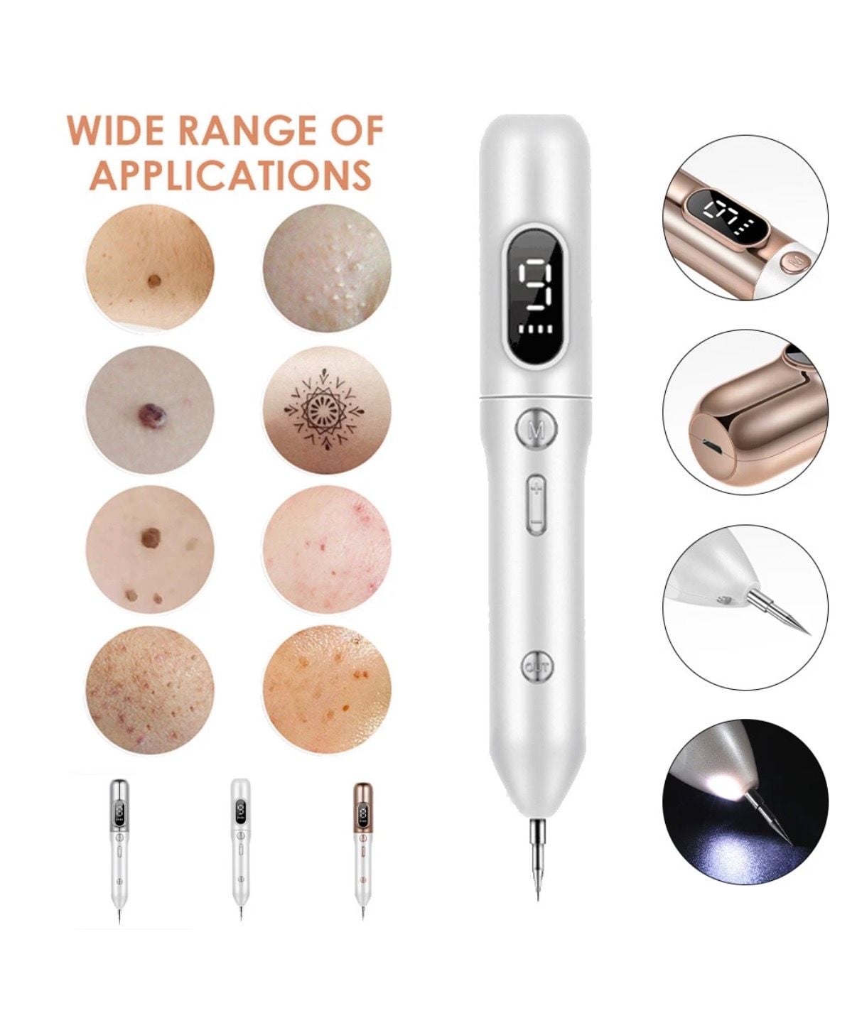 9-Level LCD Laser Plasma Pen for Skin Tag, Mole, and Spot Removal 6