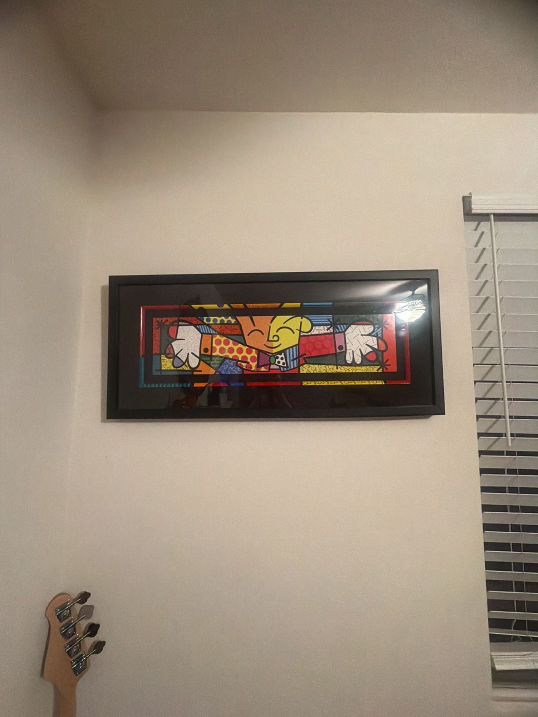 Romero Britto 'The Hug' 1993 Framed Art Print 1