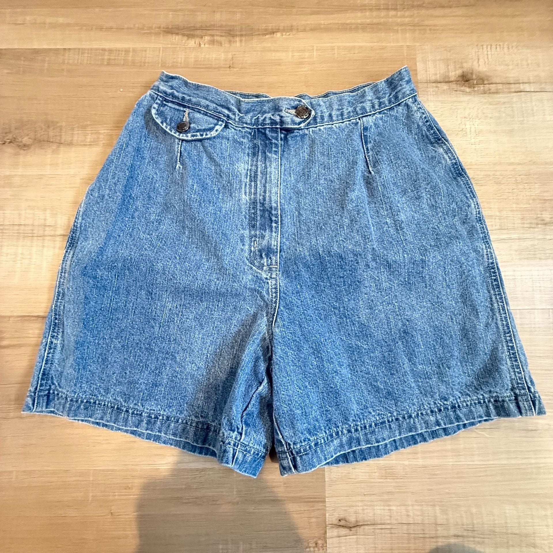 Vintage St John Bay High-Waisted Mom Denim Shorts Size 12 2