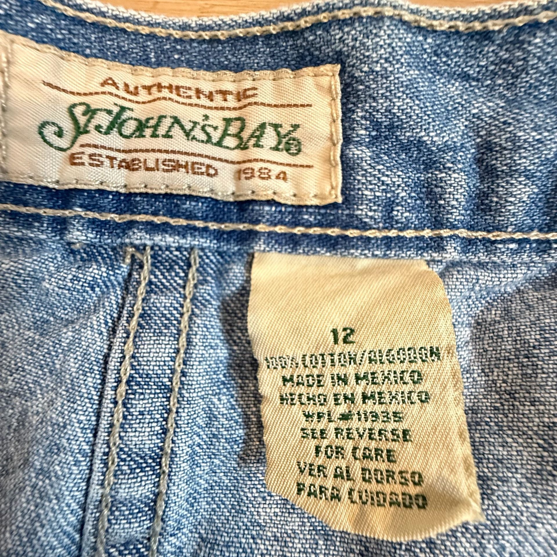 Vintage St John Bay High-Waisted Mom Denim Shorts Size 12 8