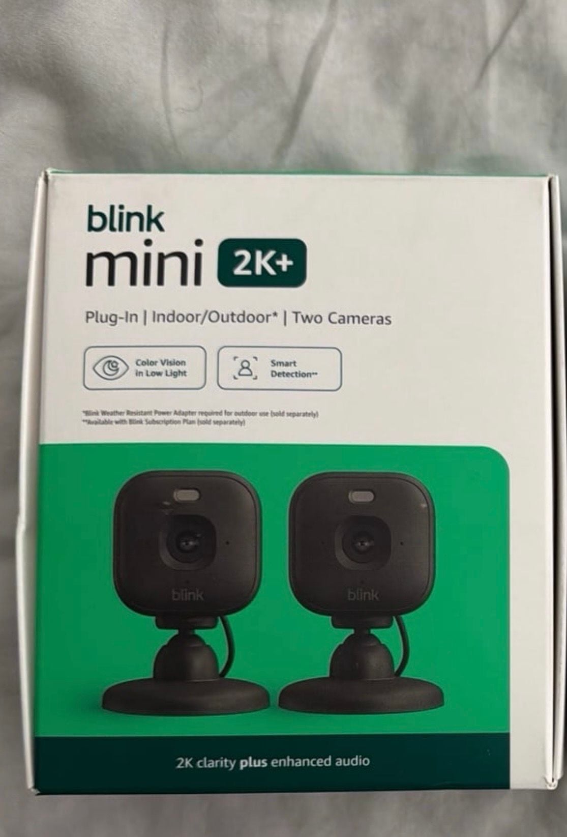 Blink Mini 2K+ Plug-In Indoor/Outdoor Security Camera, 2-Pack 1