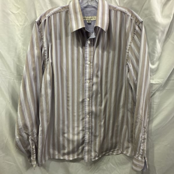 Pronto Uomo Men's XL Long Sleeve Striped Button Down Dress Shirt