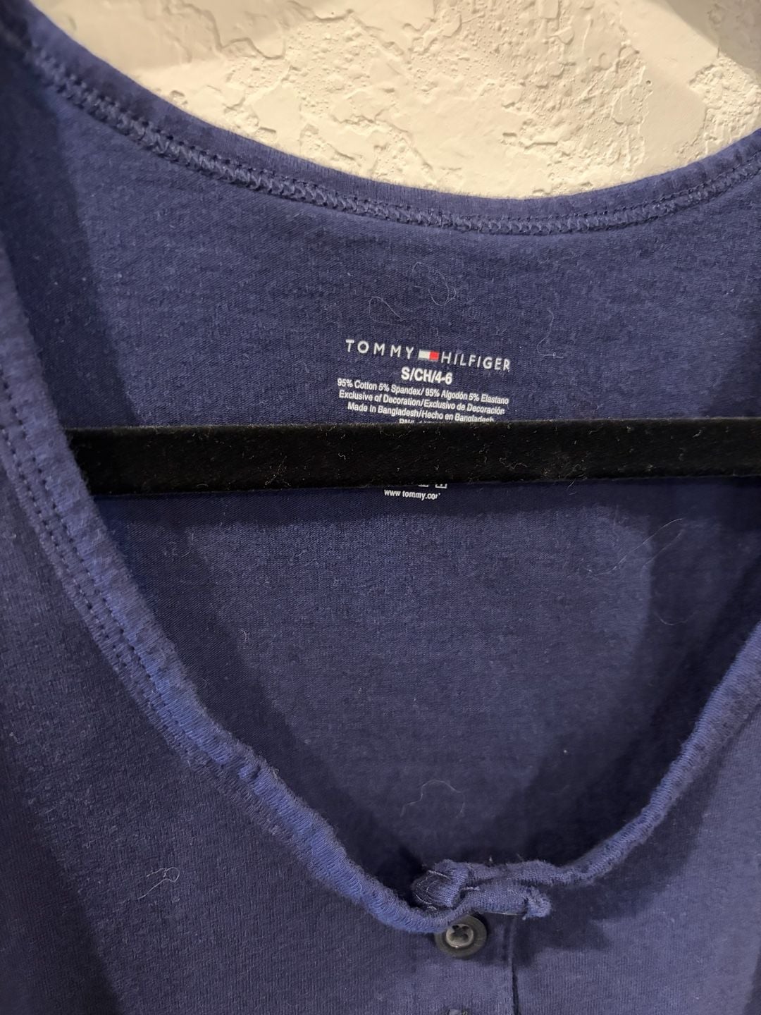 Tommy Hilfiger Women's Navy Blue Henley Tank Top 4