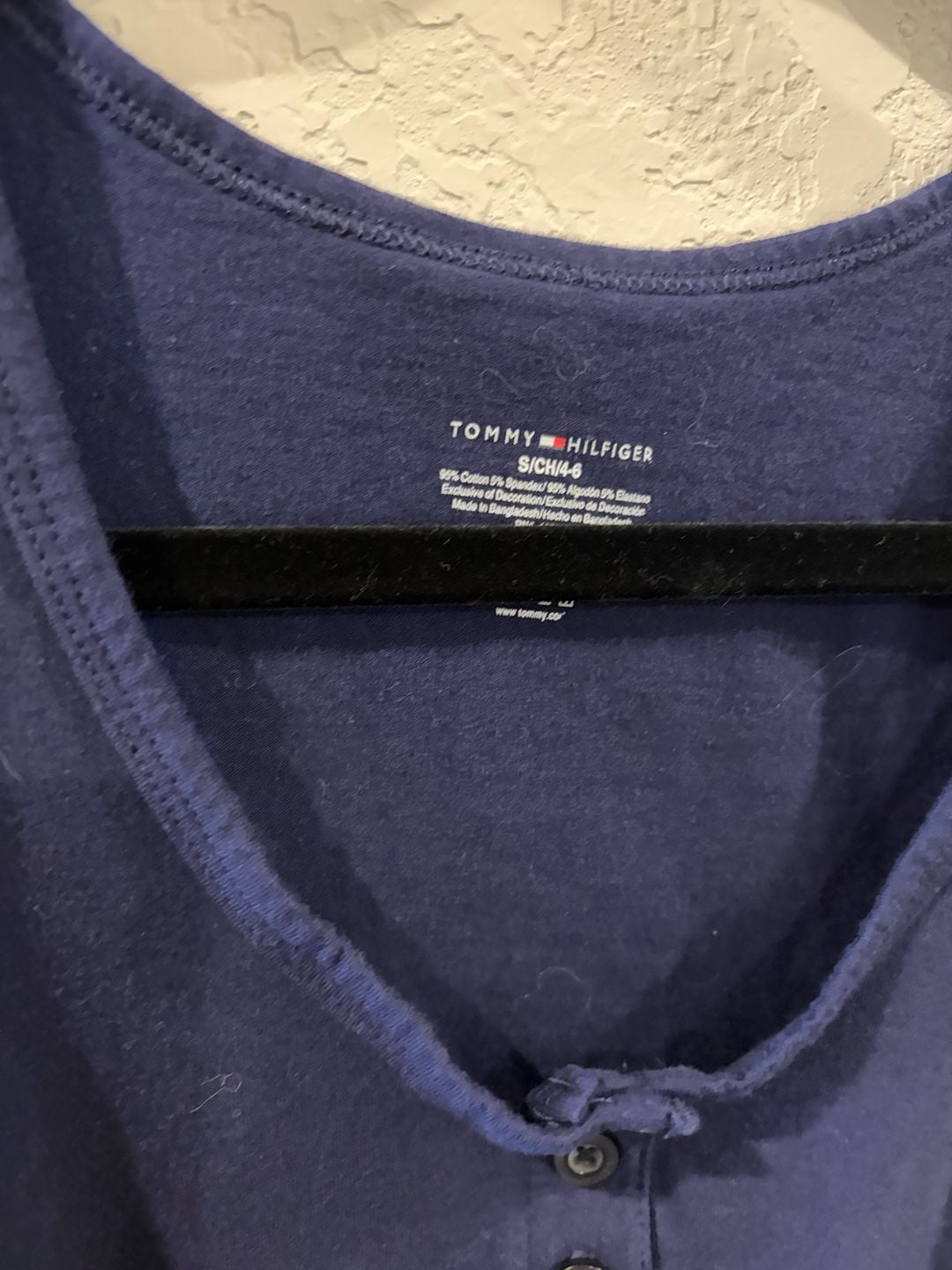 Tommy Hilfiger Women's Navy Blue Henley Tank Top 5