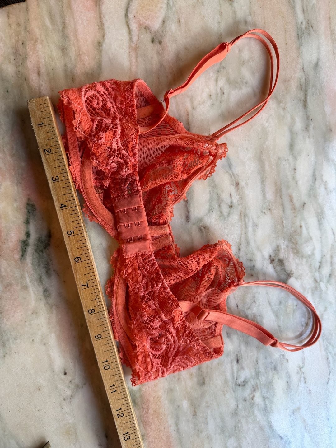 Simone Perele Women's Lace Balconette Underwire Bra in Coral 4
