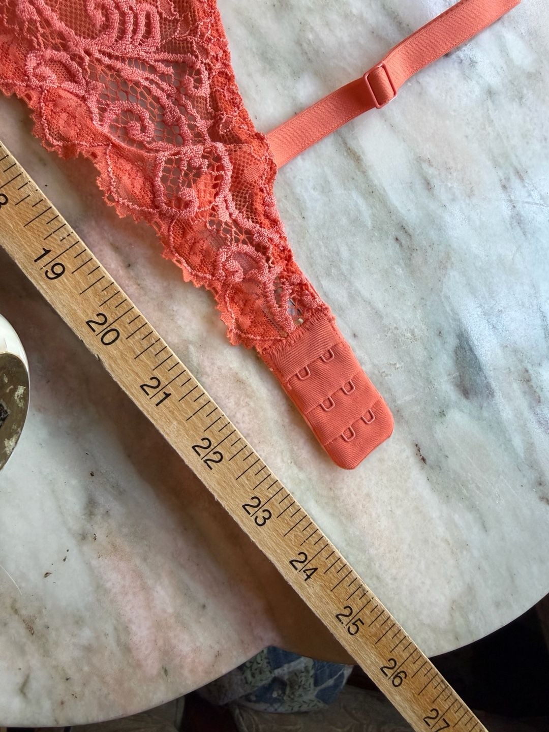 Simone Perele Women's Lace Balconette Underwire Bra in Coral 6