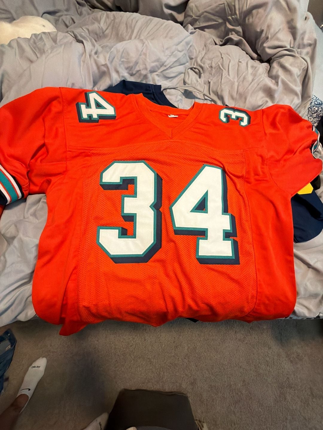 Ricky Williams Miami Dolphins Autographed Orange Custom Jersey 2