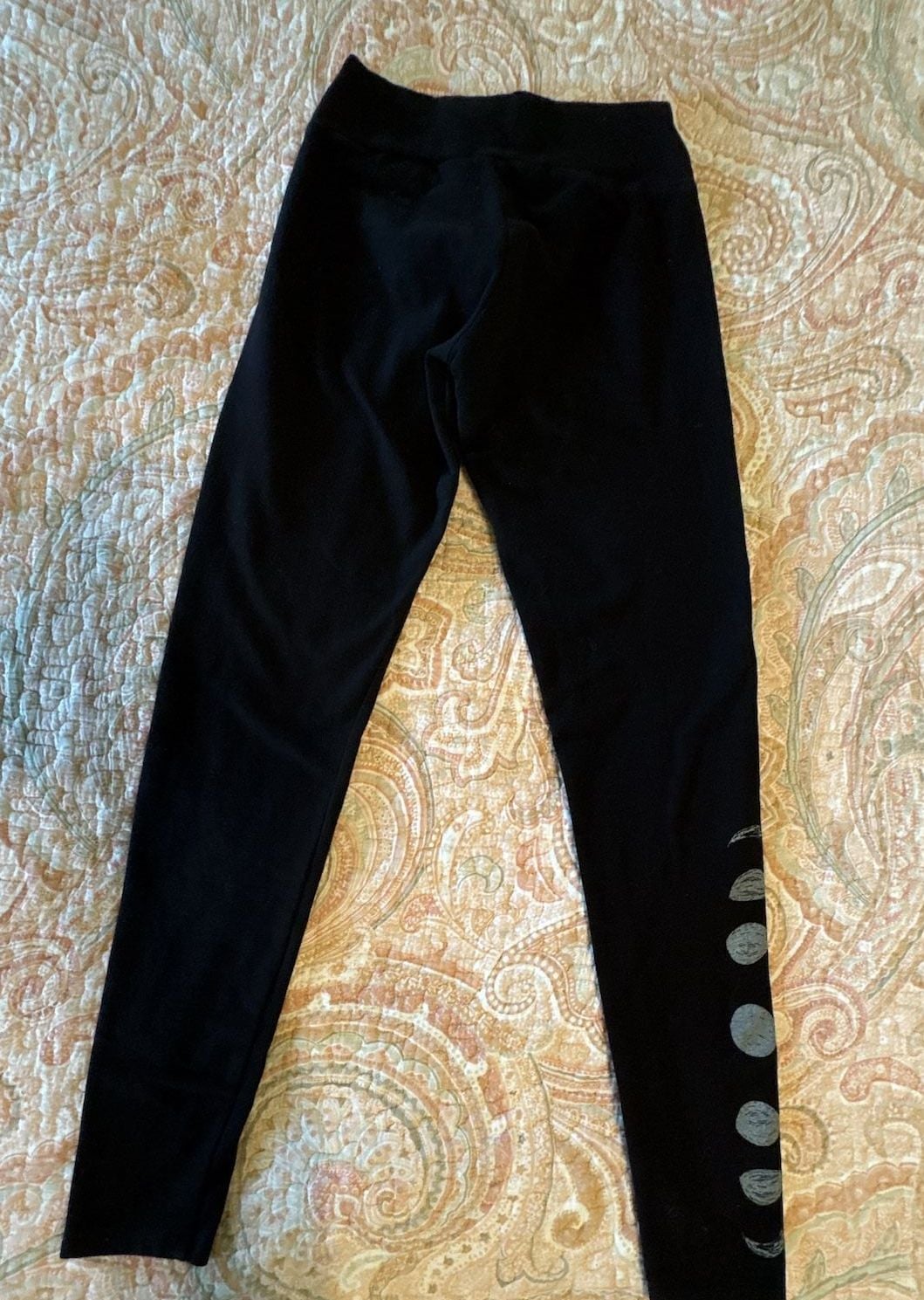 EUC 2 pairs JoyLab Floral Ankle & Soul Flower phases of the moon Leggings, small 15
