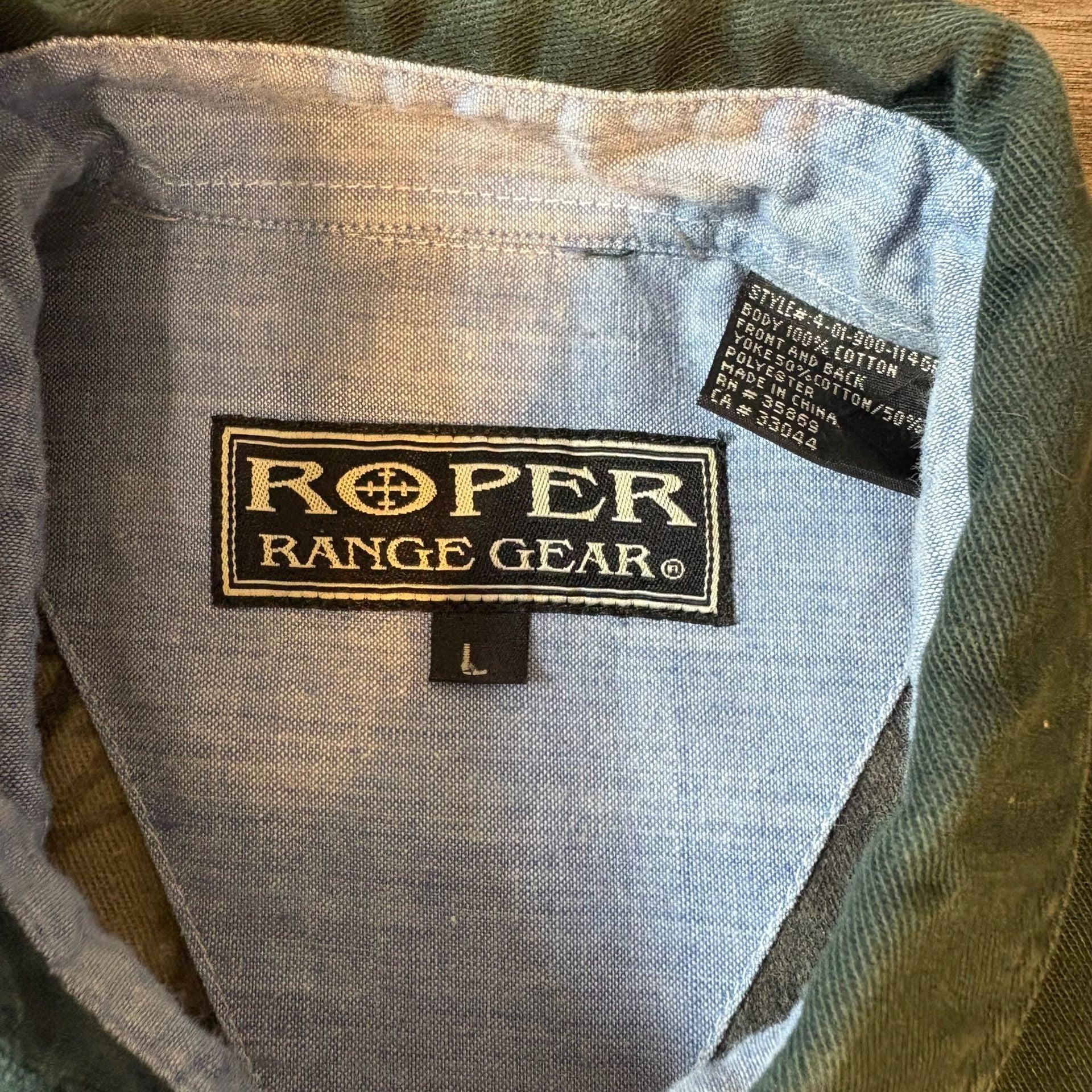 Roper Range Gear Rocky Mountain Elk Foundation Camo Long Sleeve Shirt Size L 5