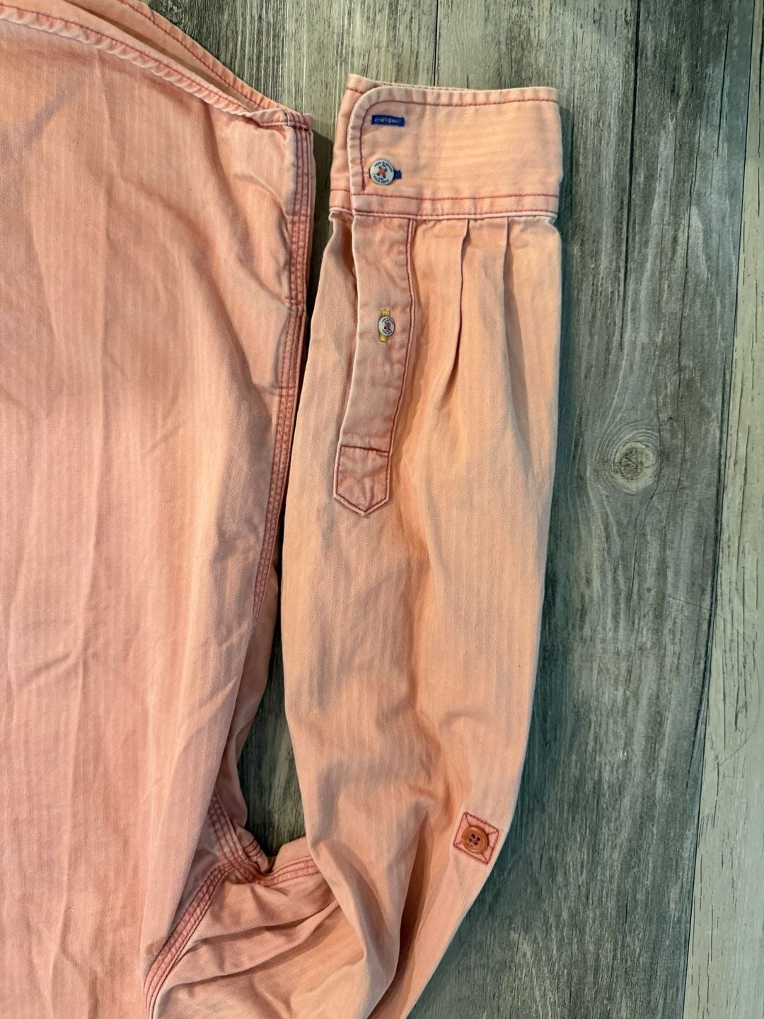 Scotch & Soda Amsterdam Adventure Salmon Pink Herringbone Long Sleeve Button-Down Shirt 8
