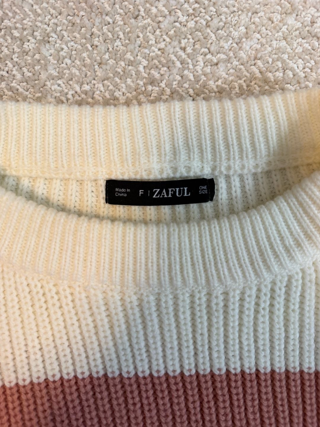 ZAFUL Women's Multi-Color Striped Knit Pullover Sweater 3