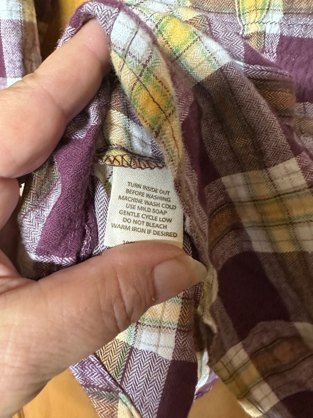 Sohobabe Women's Purple and Yellow Plaid Western-Style Button-Down Shirt 10