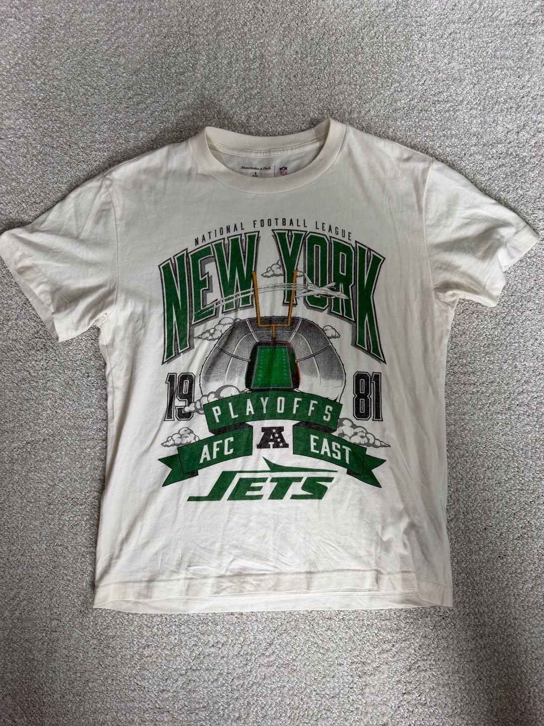 Abercrombie & Fitch New York Jets NFL Graphic Relaxed Fit T-Shirt 2