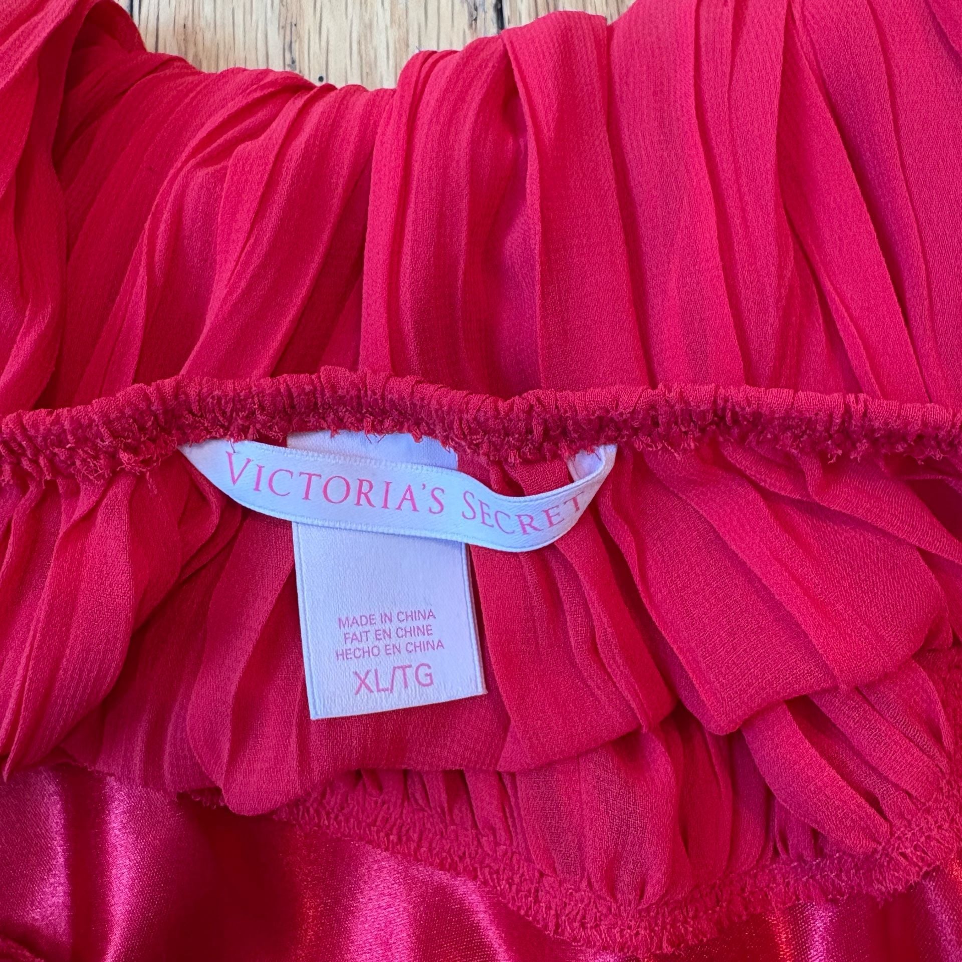 Victoria's Secret Red Lace Pleated Babydoll Lingerie Cami 4