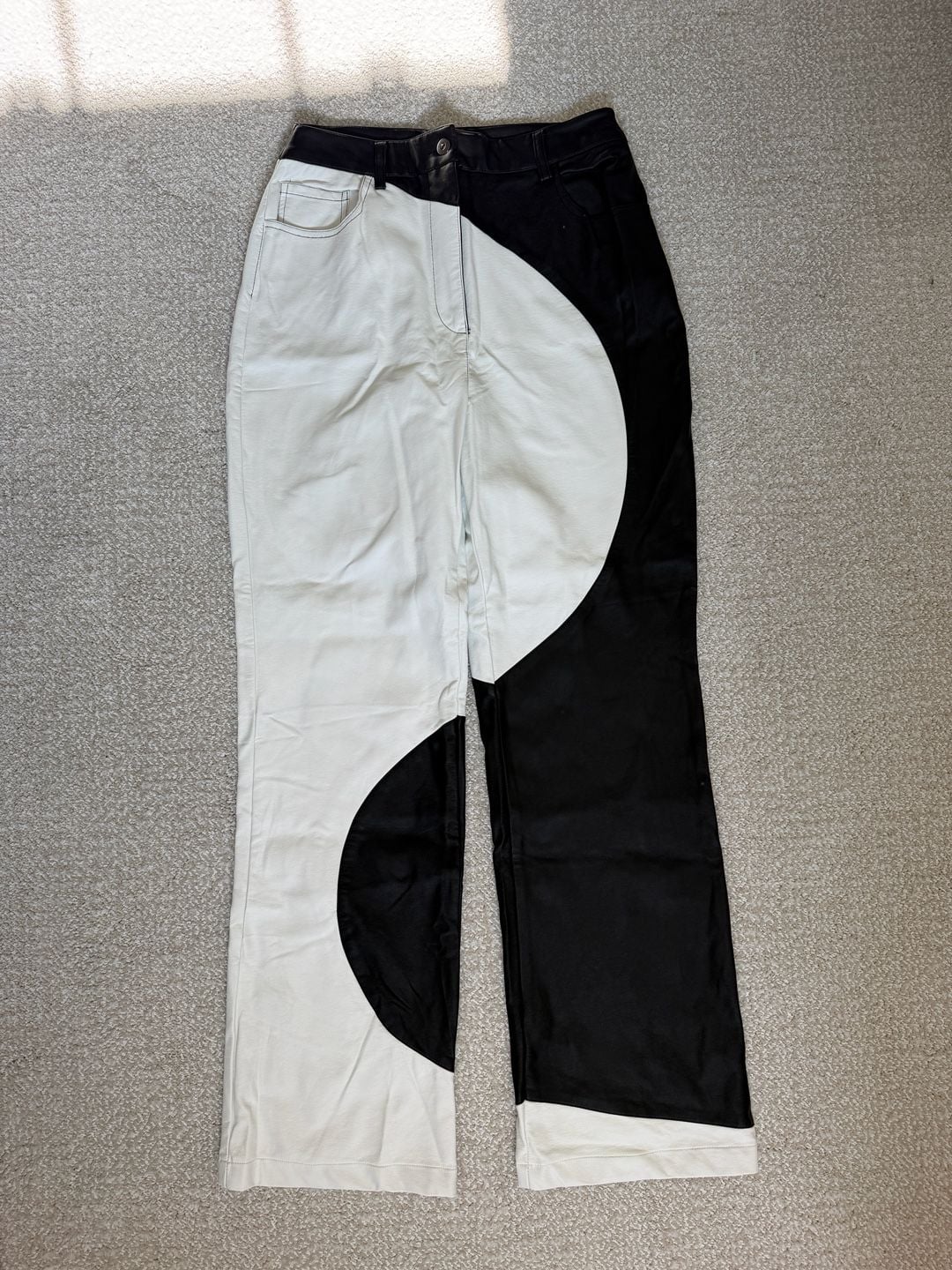Glassons Yin Yang Colorblock Faux Leather Pants 2
