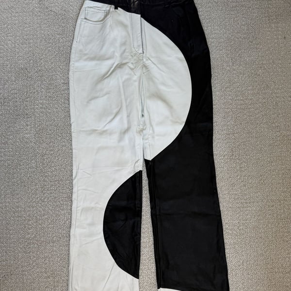 Glassons Yin Yang Colorblock Faux Leather Pants