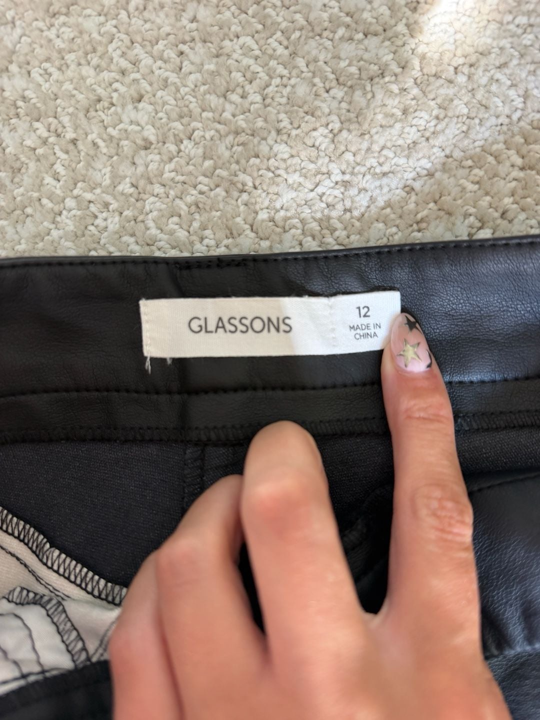 Glassons Yin Yang Colorblock Faux Leather Pants 3
