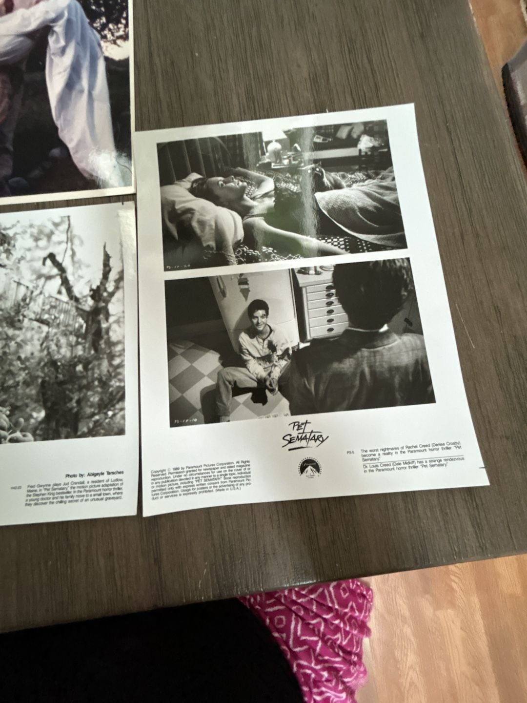 Lot of 3 Original 1989 Pet Sematary Vintage Movie Publicity Press Stills 4