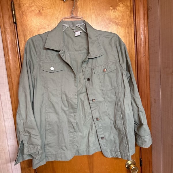 American Sweetheart Women’s Sage Green Utility Jacket Size Large