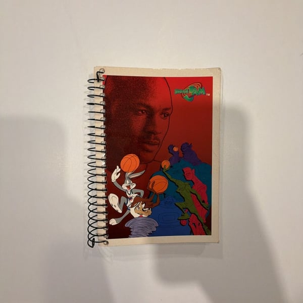 Vintage 1996 Stuart Hall Space Jam Michael Jordan Big Little Notebook