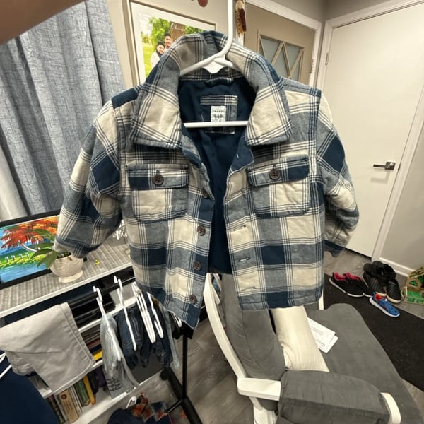 Baby Gap Plaid Button-Down Shirt Jacket Shacket