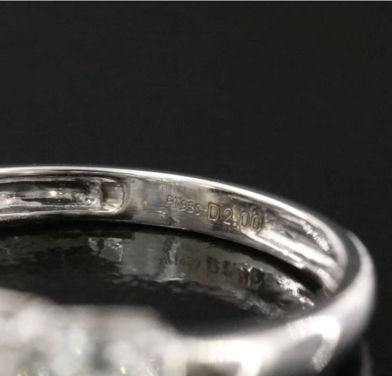 Platinum GIA 2CTW certified asscher emerald cut three stone diamond ring Natural 9