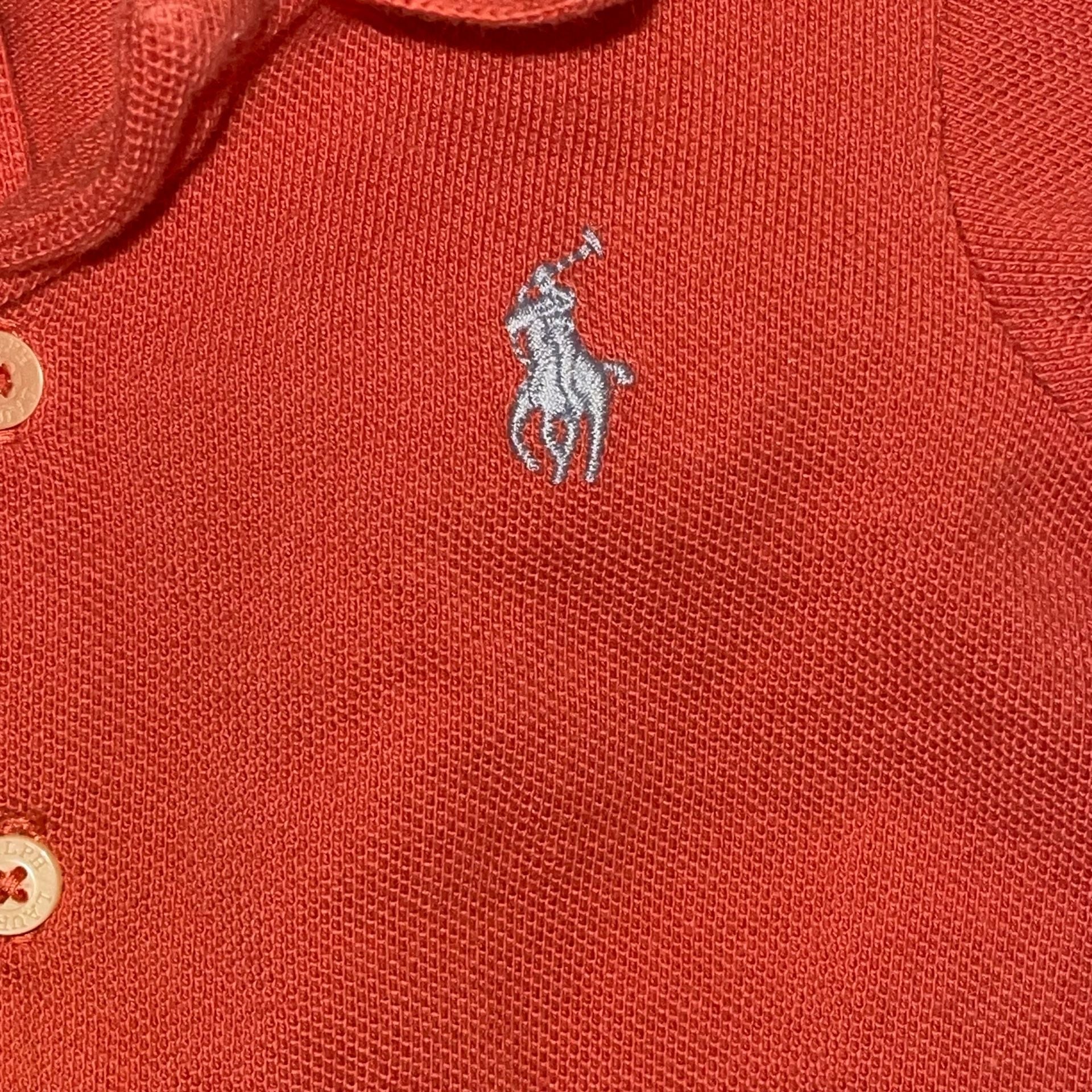 Sz 6M Ralph Lauren Baby Girls Orange Polo Dress Size 3