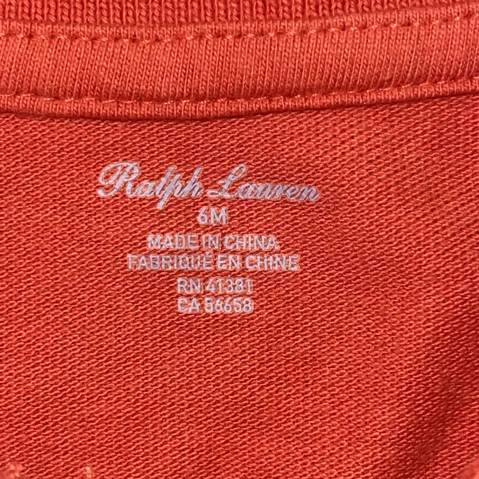 Sz 6M Ralph Lauren Baby Girls Orange Polo Dress Size 4