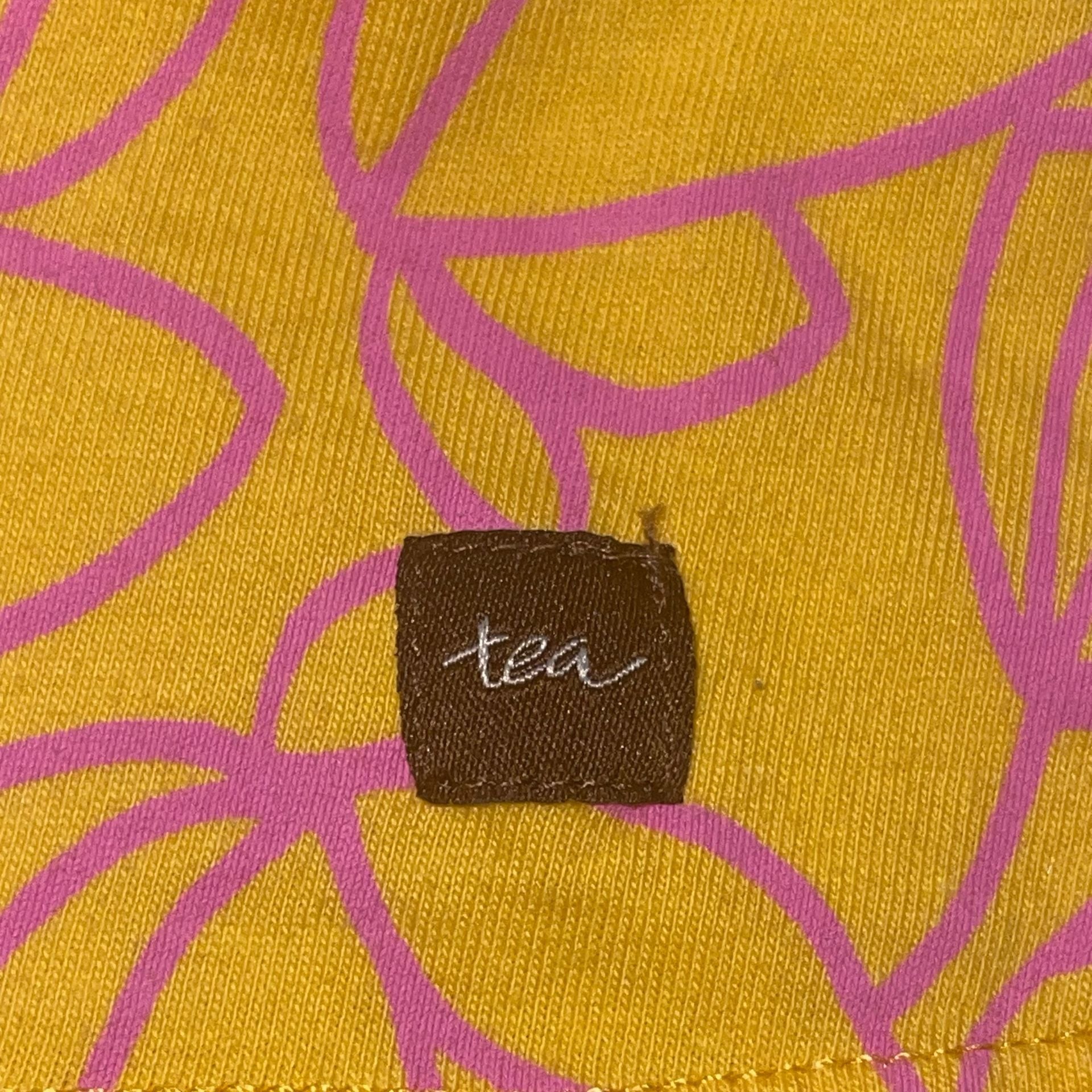Sz 3 Tea Collection Girl's Yellow Pink Floral Print Cotton Sleeveless Tank Dress 4