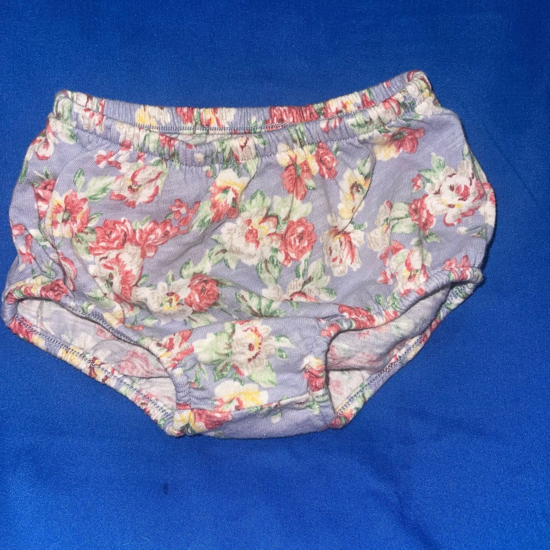 Sz 6M Ralph Lauren Baby Girls Floral Cotton Jersey Ruffle Hem Dress with matching Bloomers 7