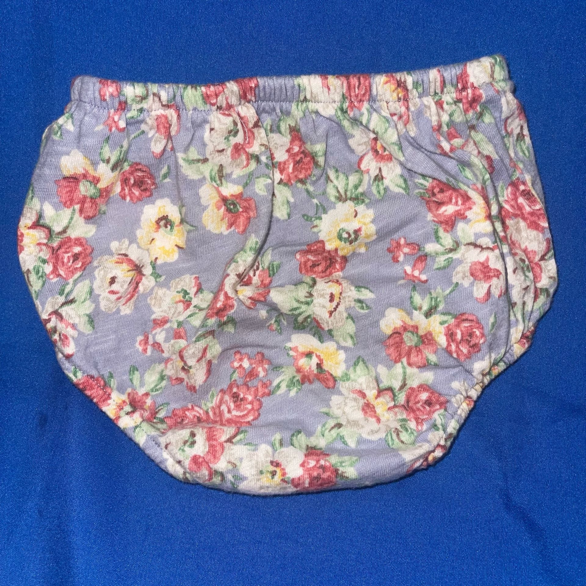Sz 6M Ralph Lauren Baby Girls Floral Cotton Jersey Ruffle Hem Dress with matching Bloomers 8