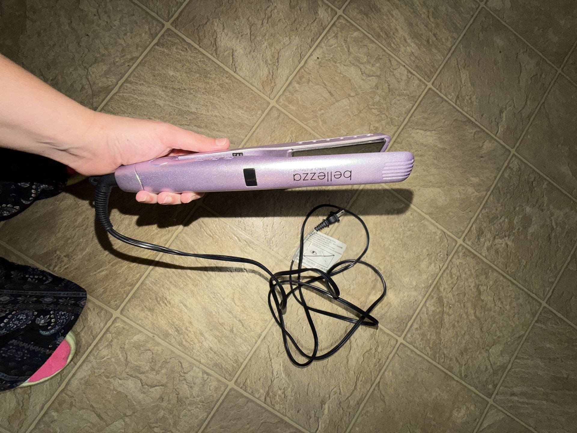 Bellezza Beauty & Beyond Hair Straightener Flat Iron Model O03 Purple 1