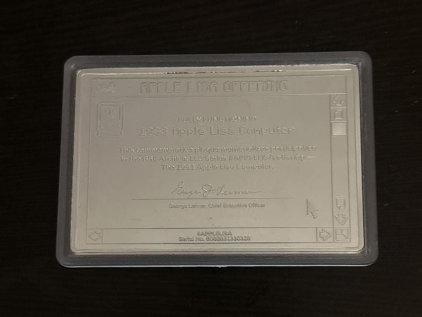 RSE Archive LLC Apple Lisa Offering Commemorative Plaque, Edition of 250 3