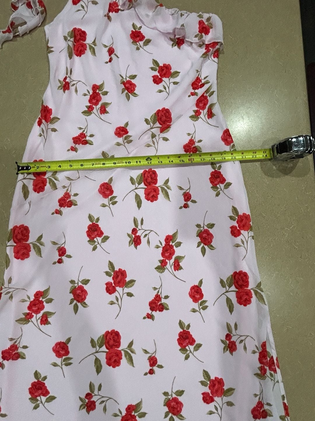 Wild Fable Women's One-Shoulder Ruffle Maxi Dress in Pink Floral Print 4
