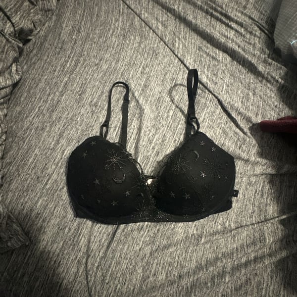 Victoria's Secret Sexy Embroidered Celestial Star and Moon Print Demi Bra 34C