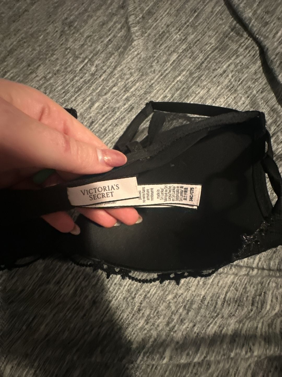 Victoria's Secret Sexy Embroidered Celestial Star and Moon Print Demi Bra 34C 4