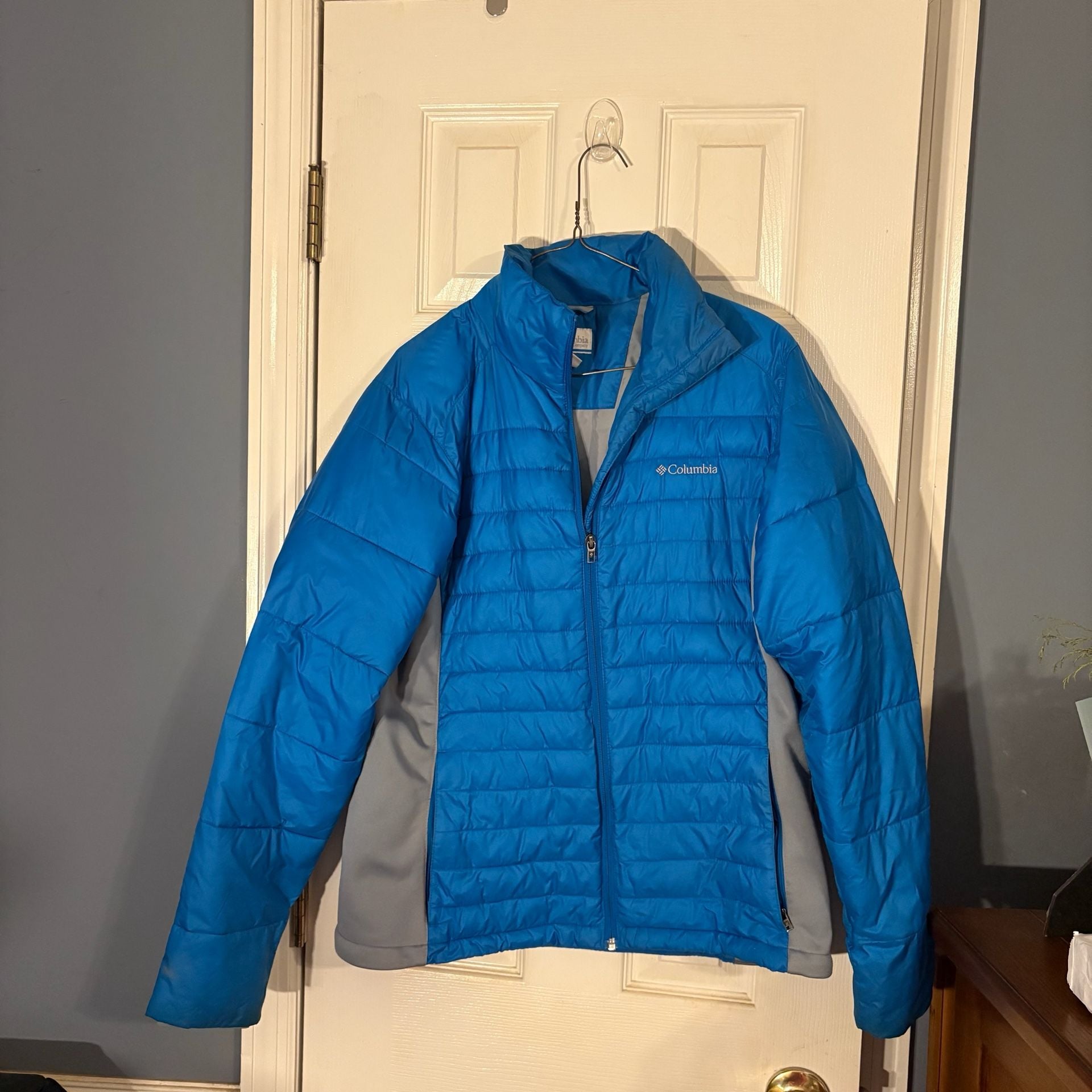COLUMBIA Women's Powder Pillow Hybrid Puffer Jacket Size M Medium Blue 2