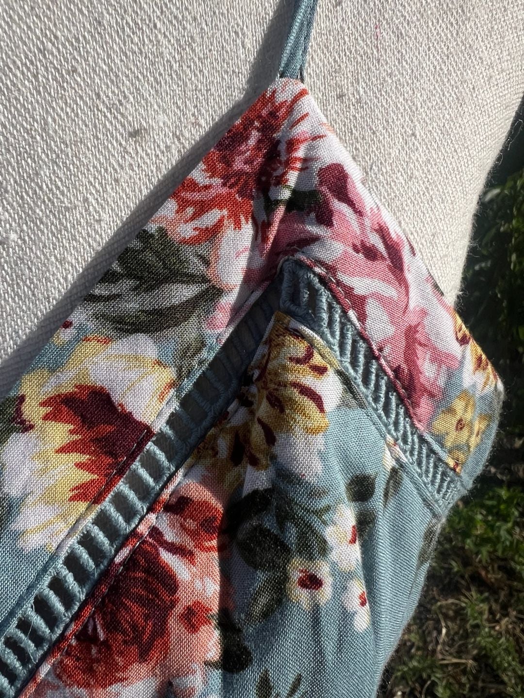 B.O.G. Collective Blue Floral Spaghetti Strap Wrap-Style Sundress 5