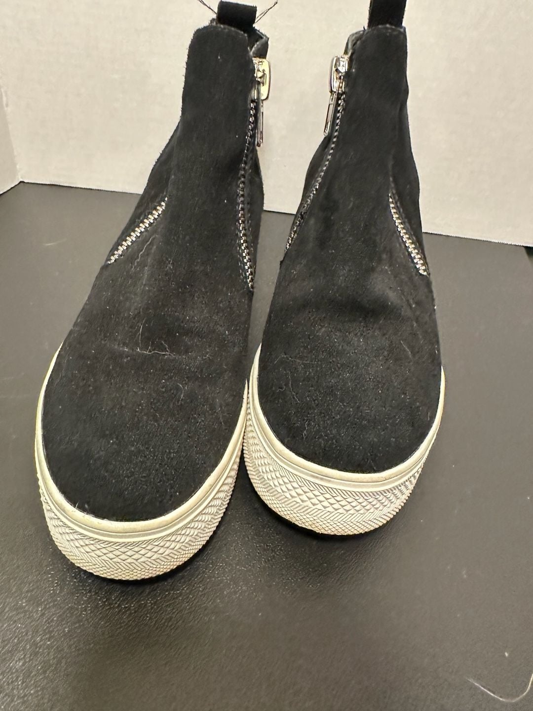 Steve Madden Wedgie Black Suede Hidden Wedge Sneakers 3